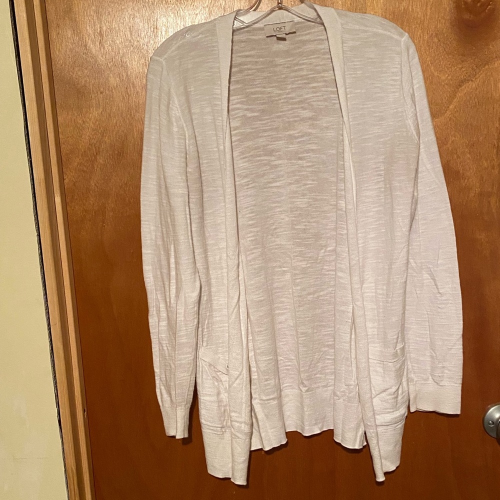 Shear white cardigan